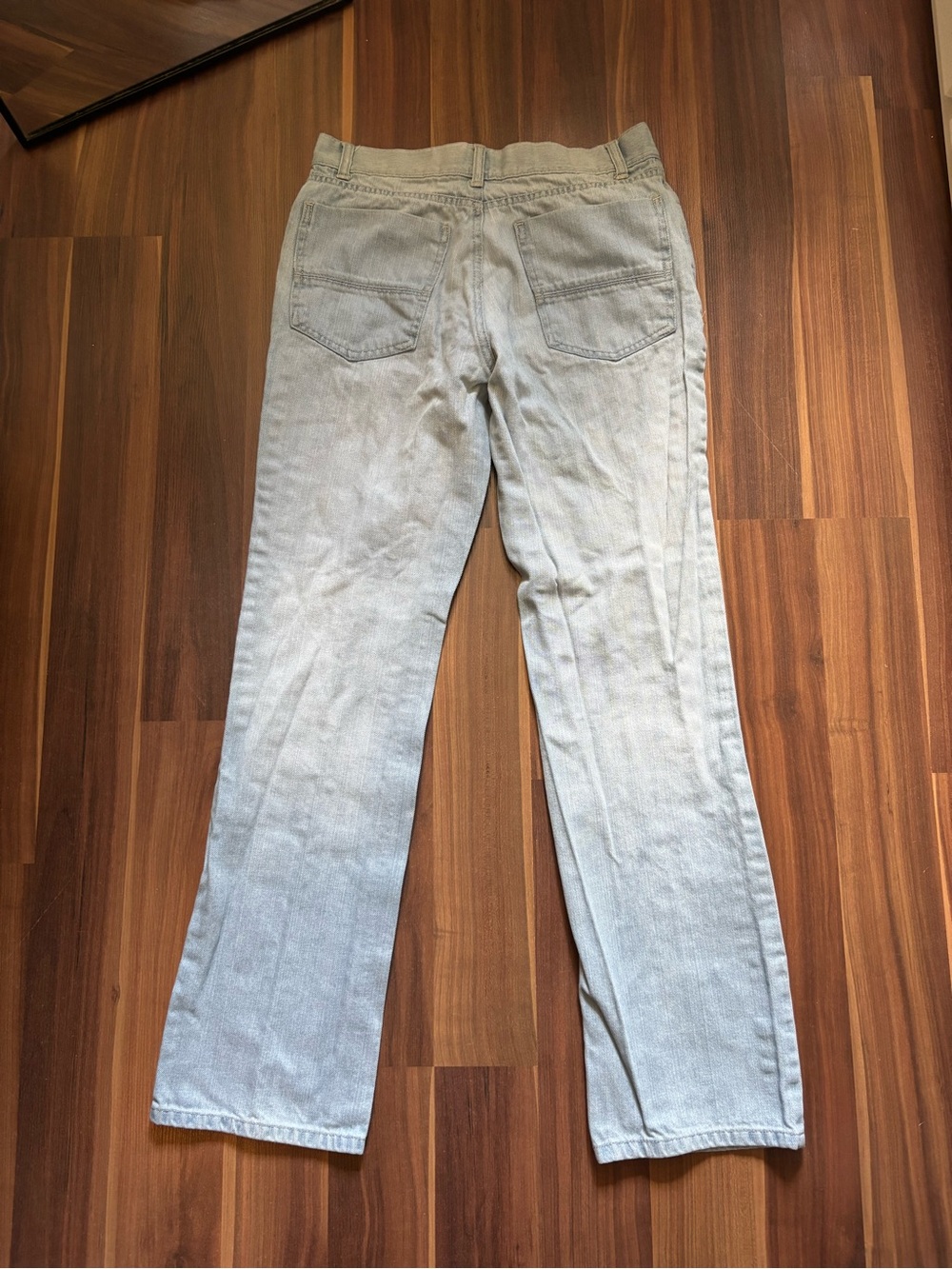 George Light Blue Straight Leg Jeans - Subtle Washed Finish